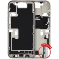 Mid-Frame Housing W/ Charging Port Flex & Small Parts For iPhone 16 Pro (US Version) (Used OEM Pull: Grade B) (White Titanium)