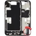 Mid-Frame Housing W/ Charging Port Flex & Small Parts For iPhone 16 Pro (US Version) (Used OEM Pull: Grade C) (Black Titanium)