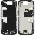 Mid-Frame Housing W/ Charging Port Flex & Small Parts For iPhone 16 Pro (US Version) (Used OEM Pull: Grade C) (Black Titanium)