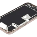 Mid-Frame Housing W/ Charging Port Flex & Small Parts For iPhone 16 Pro (US Version) (Used OEM Pull: Grade C) (Desert Titanium)
