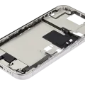 Mid-Frame Housing W/ Charging Port Flex & Small Parts For iPhone 16 Pro (US Version) (Used OEM Pull: Grade C) (White Titanium)