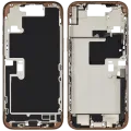 Середня рамка зі шлейфом зарядки й дрібними деталями для iPhone 16 Pro Max (EU / Global Version) (Used OEM Pull: Grade A) (Desert Titanium)
