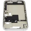 Mid-Frame Housing W/ Charging Port Flex & Small Parts For iPhone 16 Pro Max (EU / Global Version) (Used OEM Pull: Grade A) (White Titanium)