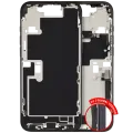 Mid-Frame Housing W/ Charging Port Flex & Small Parts For iPhone 16 Pro Max (EU / Global Version) (Used OEM Pull: Grade B) (Black Titanium)