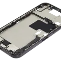Mid-Frame Housing W/ Charging Port Flex & Small Parts For iPhone 16 Pro Max (EU / Global Version) (Used OEM Pull: Grade B) (Black Titanium)