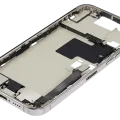 Mid-Frame Housing W/ Charging Port Flex & Small Parts For iPhone 16 Pro Max (EU / Global Version) (Used OEM Pull: Grade B) (Natural Titanium)