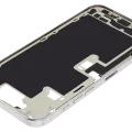 Mid-Frame Housing W/ Charging Port Flex & Small Parts For iPhone 16 Pro Max (EU / Global Version) (Used OEM Pull: Grade B) (White Titanium)
