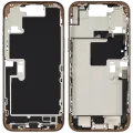 Mid-Frame Housing W/ Charging Port Flex & Small Parts For iPhone 16 Pro Max (EU / Global Version) (Used OEM Pull: Grade C) (Desert Titanium)