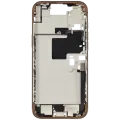 Mid-Frame Housing W/ Charging Port Flex & Small Parts For iPhone 16 Pro Max (EU / Global Version) (Used OEM Pull: Grade C) (Desert Titanium)