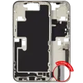 Mid-Frame Housing W/ Charging Port Flex & Small Parts For iPhone 16 Pro Max (EU / Global Version) (Used OEM Pull: Grade C) (White Titanium)