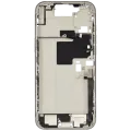 Mid-Frame Housing W/ Charging Port Flex & Small Parts For iPhone 16 Pro Max (EU / Global Version) (Used OEM Pull: Grade C) (White Titanium)