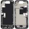 Mid-Frame Housing W/ Charging Port Flex & Small Parts For iPhone 16 Pro Max (US Version) (Used OEM Pull: Grade A) (Black Titanium)