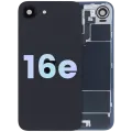 Back Glass w/ Wireless NFC Charging Flex & Flashlight Flex For iPhone 16e (Service Pack) (Black)
