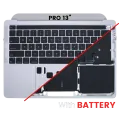 Top Case with Battery and Keyboard (ANSI US) For MacBook Pro 13" A2338 (2020-2023) (Genuine OEM) (Silver)