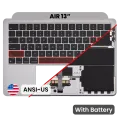Top Case with Battery and Keyboard (ANSI US) For MacBook Air 13" A2681 (2022) (Genuine OEM) (Space Gray)