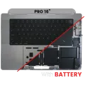 Top Case with Battery and Keyboard (ANSI US) For MacBook Pro 16" A2780 (2023) (Genuine OEM) (Space Gray)