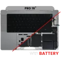 Top Case with Battery and Keyboard (ANSI US) For MacBook Pro 16" A2780 (2023) (Genuine OEM) (Silver)