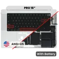 Top Case with Battery and Keyboard (ANSI US) For MacBook Pro 16" A2780 (2023) (Genuine OEM) (Silver)