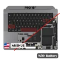 Top Case with Battery and Keyboard (ANSI US) For MacBook Pro 16" A2991 (2023) (Genuine OEM) (Space Gray)