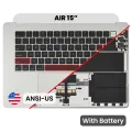 Top Case with Battery and Keyboard (ANSI US) For MacBook Air 15" A3114 (2024) (Genuine OEM) (Silver)