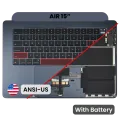 Top Case with Battery and Keyboard (ANSI US) For MacBook Air 15" A3114 (2024) (Genuine OEM) (Midnight)
