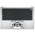 Top Case with Battery and Keyboard (ANSI US) For MacBook Pro 14" A3112 (2024) (Genuine OEM) (Silver)