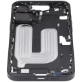 Mid-Frame Housing With Power And Volume Button For iPhone 16 Plus (US Version) (Aftermarket Plus) (Black)
