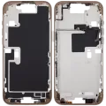 Mid-Frame Housing With Power And Volume Button For iPhone 16 Pro Max (US Version) (Aftermarket Plus) (Desert Titanium)