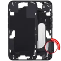 Mid-Frame Housing With Power And Volume Button For iPhone 16 (EU / Global Version) (Aftermarket Plus) (Black)