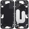Mid-Frame Housing With Power And Volume Button For iPhone 16 (EU / Global Version) (Aftermarket Plus) (Black)