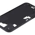 Mid-Frame Housing With Power And Volume Button For iPhone 16 (EU / Global Version) (Aftermarket Plus) (Black)