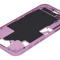 Mid-Frame Housing With Power And Volume Button For iPhone 16 (EU / Global Version) (Aftermarket Plus) (Pink)