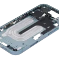 Mid-Frame Housing With Power And Volume Button For iPhone 16 (EU / Global Version) (Aftermarket Plus) (Teal)