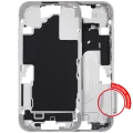 Mid-Frame Housing With Power And Volume Button For iPhone 16 (EU / Global Version) (Aftermarket Plus) (White)