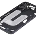 Mid-Frame Housing With Power And Volume Button For iPhone 16 Plus (EU / Global Version) (Aftermarket Plus) (Black)