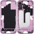 Mid-Frame Housing With Power And Volume Button For iPhone 16 Plus (EU / Global Version) (Aftermarket Plus) (Pink)