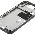 Mid-Frame Housing With Power And Volume Button For iPhone 16 Pro (EU / Global Version) (Aftermarket Plus) (Black Titanium)