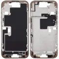 Mid-Frame Housing With Power And Volume Button For iPhone 16 Pro Max (EU / Global Version) (Aftermarket Plus) (Desert Titanium)