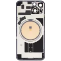 Back Glass w/ MagSafe Magnet For iPhone 14 (Used OEM Pull: Grade B) (Midnight)