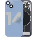 Заднє скло з магнітом MagSafe, NFC і шлейфом спалаху для iPhone 14 (Used OEM Pull: Grade C) (синій)