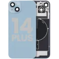 Заднє скло з магнітом MagSafe, NFC і шлейфом спалаху для iPhone 14 Plus (Used OEM Pull: Grade C) (синій)