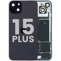 Back Glass w/ MagSafe Magnet & NFC & Flashlight Flex For iPhone 15 Plus (Used OEM Pull: Grade C) (Black)