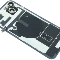 Back Glass w/ MagSafe Magnet & NFC & Flashlight Flex For iPhone 15 Plus (Used OEM Pull: Grade C) (Black)