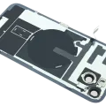 Back Glass w/ MagSafe Magnet & NFC & Flashlight Flex For iPhone 15 Plus (Used OEM Pull: Grade C) (Black)
