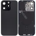 Back Glass w/ MagSafe Magnet & NFC & Flashlight Flex For iPhone 15 Pro (Used OEM Pull: Grade C) (Black Titanium)