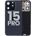 Заднє скло з магнітом MagSafe, NFC і шлейфом спалаху для iPhone 15 Pro (Used OEM Pull: Grade C) (Blue Titanium)
