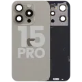 Заднє скло з магнітом MagSafe, NFC і шлейфом спалаху для iPhone 15 Pro (Used OEM Pull: Grade C) (Natural Titanium)