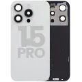 Back Glass w/ MagSafe Magnet & NFC & Flashlight Flex For iPhone 15 Pro (Used OEM Pull: Grade C) (White Titanium)