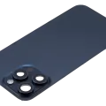 Заднє скло з магнітом MagSafe, NFC і шлейфом спалаху для iPhone 15 Pro Max (Used OEM Pull: Grade C) (Blue Titanium)