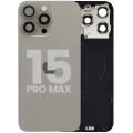 Заднє скло з магнітом MagSafe, NFC і шлейфом спалаху для iPhone 15 Pro Max (Used OEM Pull: Grade C) (Natural Titanium)